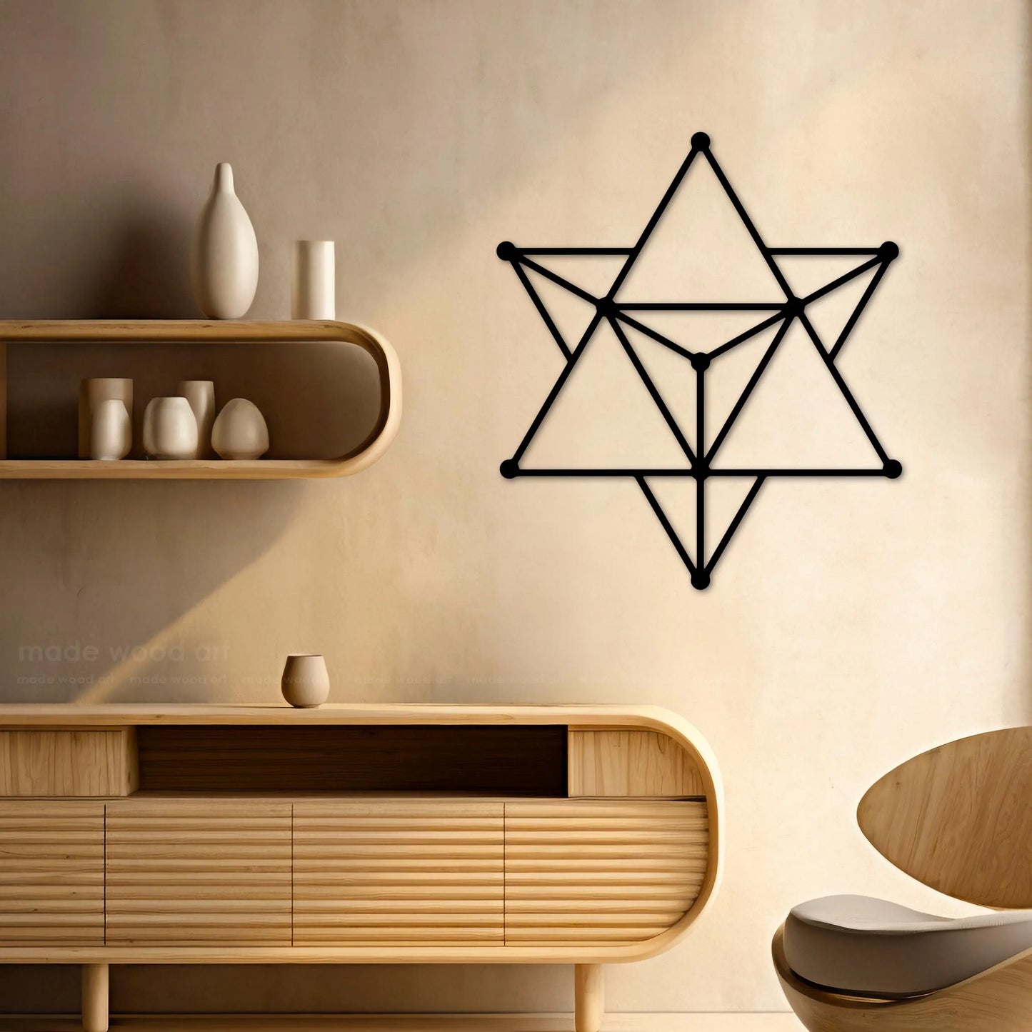 009 - Merkaba Star 3D Metal Wall Art