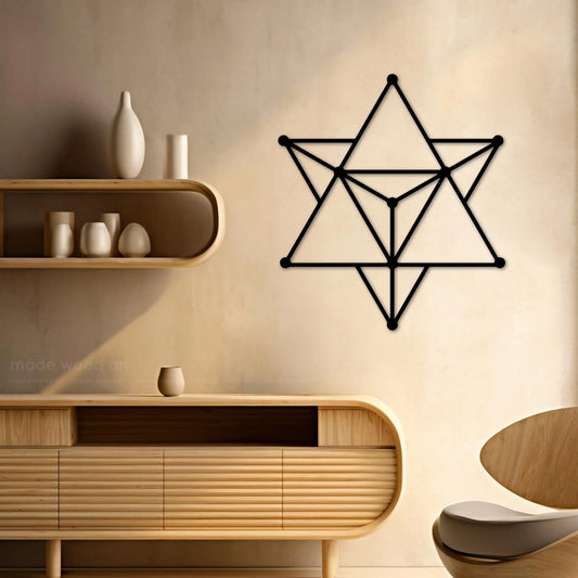 009 - Merkaba Star 3D Metal Wall Art